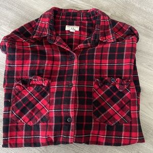 Red plaid Large matchstick flannel